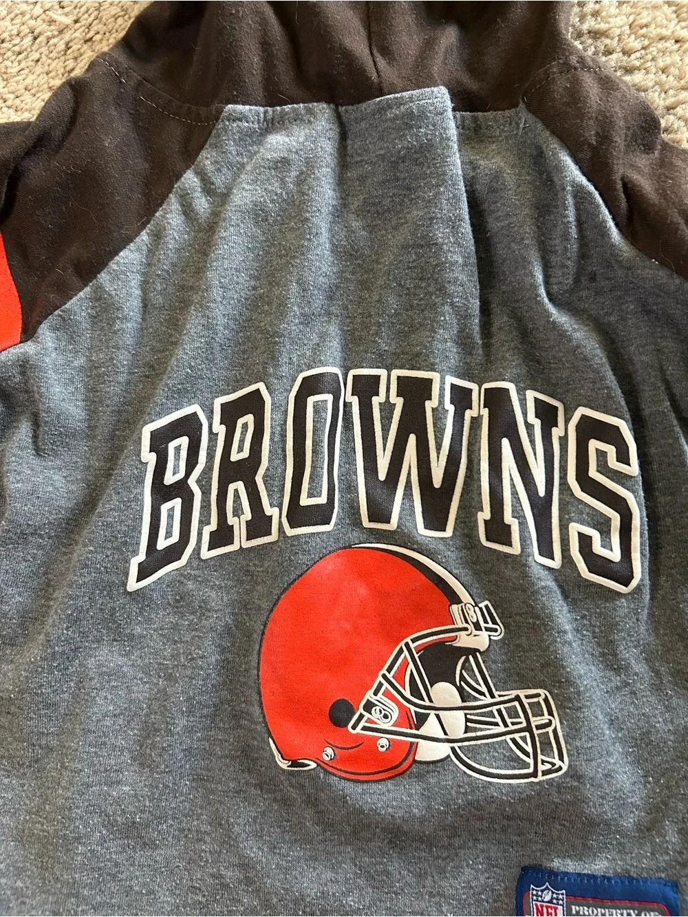 Cleveland Browns Pet Sweater Dog Hoodie Size Large